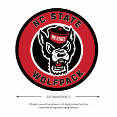 LED Wall Decor, Round, North Carolina State University, Collegiate, Home