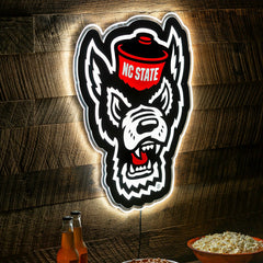 LED Wall Decor, Glazelite, College Mascot, North Carolina State Univer, Collegiate, Home