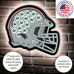 LED Wall Decor, Helmet, Ohio State University, Collegiate, Home