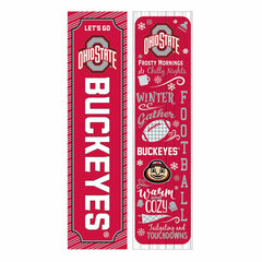 46" Double Sided Leaner, Ohio State University, Winter Seasonal, Collegiate, Home