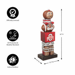 Ohio State Buckeyes Tiki Team Totem Garden Statue, Collegiate, Home
