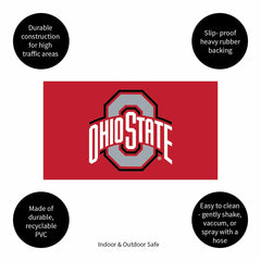 Full Color PVC Mat, 16" x 28", Ohio State University, Collegiate