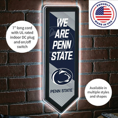 LED Wall Decor, College Football Pennant, Penn State, Collegiate, Home