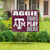 Texas A&M Coroplast Yard Sign "Fans Play Here", Collegiate, Home