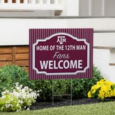 Texas A&M Coroplast Yard Sign, "Fans Welcome", Collegiate, Home