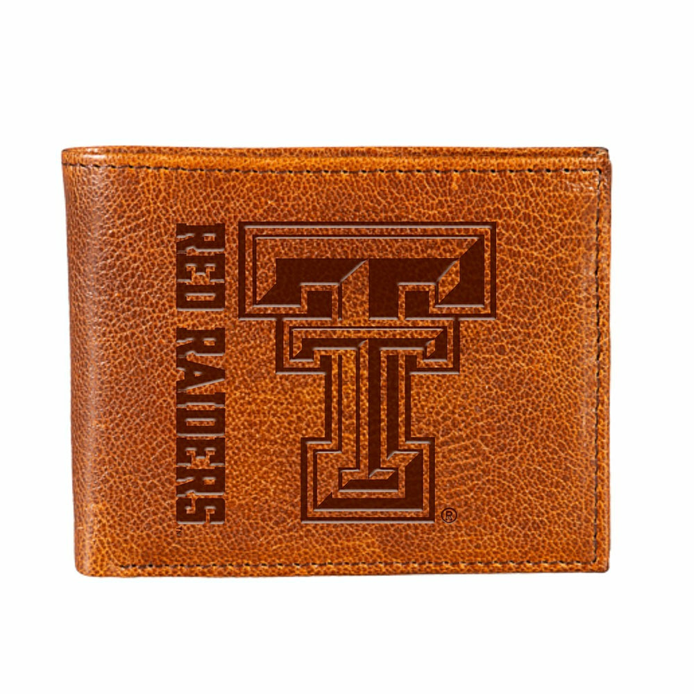 Texas Tech University, Embossed 100% Genuine Tumbled Leather Passcase , Collegiate, Home