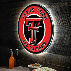 LED Wall Decor, Round, Texas Tech University, Collegiate, Home
