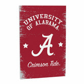 University of Alabama Wood Wall Sign, 16x24, Collegiate, Home