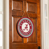 University of Alabama Round Door Décor with Hanging Rope, 18x18, Collegiate, Home