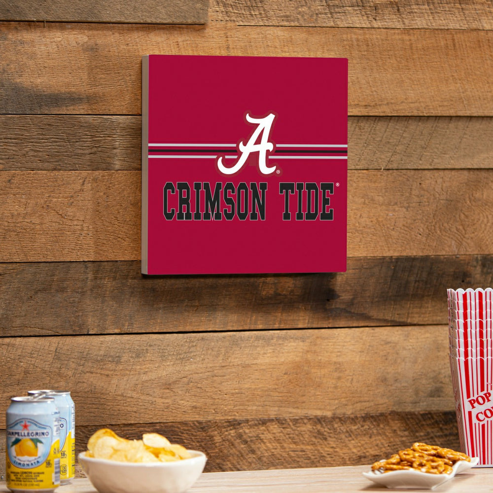 University of Alabama Wood Wall Sign, 12x12, Collegiate, Home