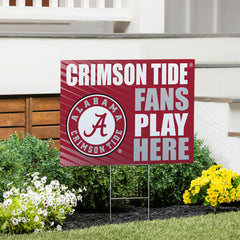 University of Alabama Coroplast Yard Sign "Fans Play Here", Collegiate, Home