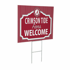 University of Alabama Coroplast Yard Sign, "Fans Welcome", Collegiate, Home