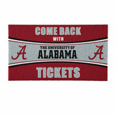 28" x 16" PVC Trapper Mat, Come Back with Tickets, University of Alaba, Collegiate