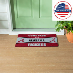 28" x 16" PVC Trapper Mat, Come Back with Tickets, University of Alaba, Collegiate