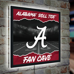 University of Alabama 23"H x 23"L LED Wall Decor, Edgelite, Square, Collegiate, Home