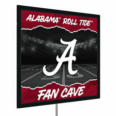 University of Alabama 23"H x 23"L LED Wall Decor, Edgelite, Square, Collegiate, Home