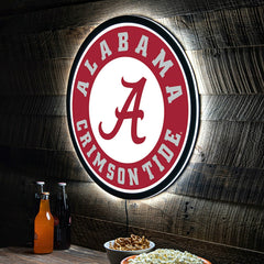 LED Wall Decor, Round, University of Alabama, Collegiate, Home