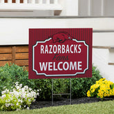 University of Arkansas Coroplast Yard Sign, "Fans Welcome", Collegiate, Home