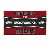 28" x 16" PVC Trapper Mat, Come Back with Tickets, University of Arkan, Collegiate