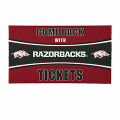 28" x 16" PVC Trapper Mat, Come Back with Tickets, University of Arkan, Collegiate