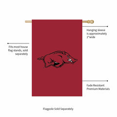 Applique Flag, Reg, University of Arkansas, Collegiate, Home