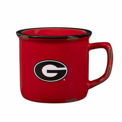 University of Georgia Ceramic Camp Cup with Enamel Finish, 14oz, Collegiate, Home