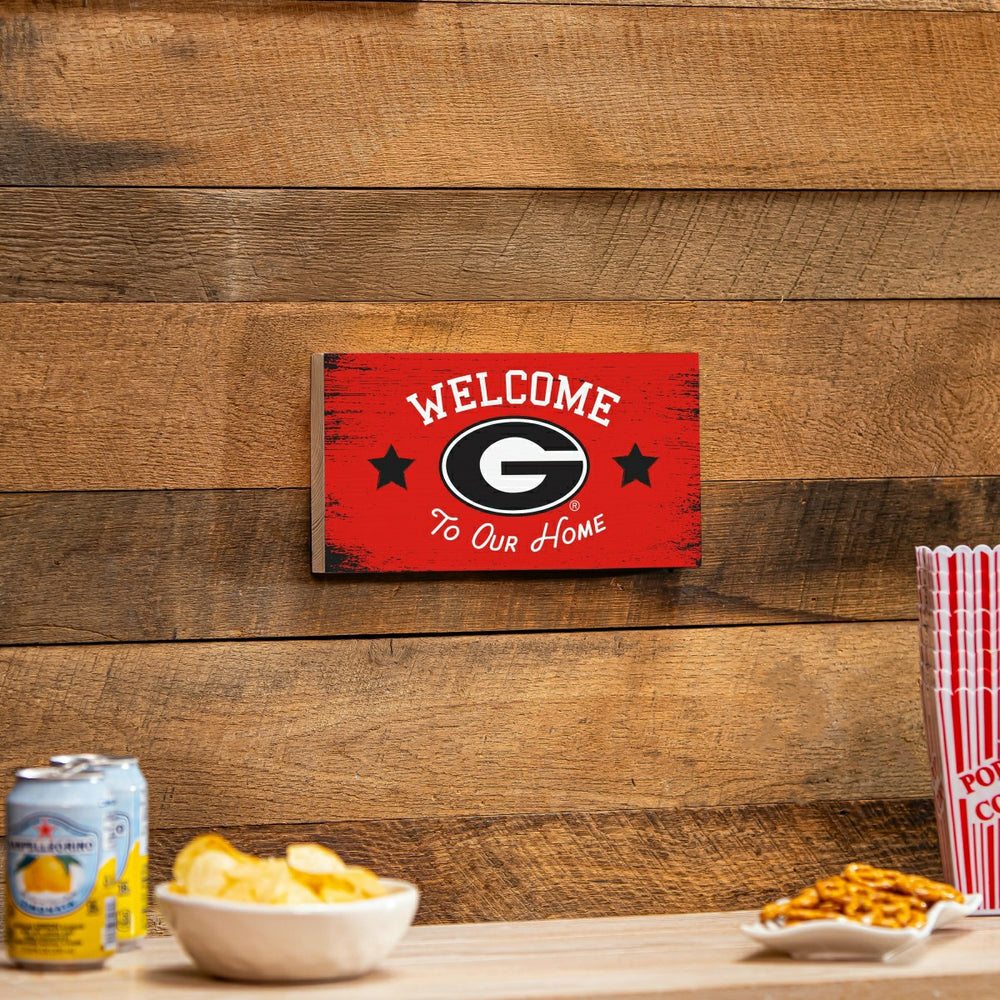 University of Georgia Wood Wall Sign, 6x11, Collegiate, Home
