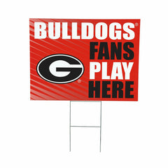 University of Georgia Coroplast Yard Sign "Fans Play Here", Collegiate, Home