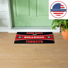28" x 16" PVC Trapper Mat, Come Back with Tickets, University of Georg, Collegiate