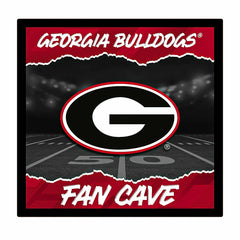 University of Georgia 23"H x 23"L LED Wall Decor, Edgelite, Square, Collegiate, Home