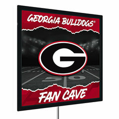 University of Georgia 23"H x 23"L LED Wall Decor, Edgelite, Square, Collegiate, Home