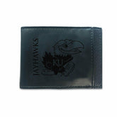 Front Pocket Wallet w/ RFID Blocking, University of Kansas, Black, Collegiate, Home