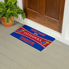 28" x 16" PVC Trapper Mat, Come Back with Tickets, University of Kansa, Collegiate