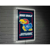 University of Kansas College Rectangle Neolite LED Decor, Collegiate, Home