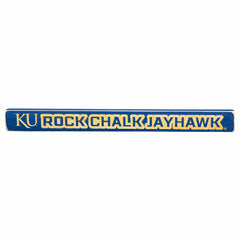 University of Kansas Engraved Wood Sign, 1.5" x 18", Collegiate, Home