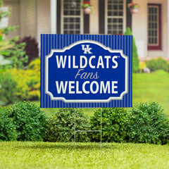 University of Kentucky Coroplast Yard Sign, "Fans Welcome", Collegiate, Home