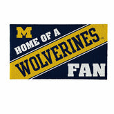 University Of Michigan, PVC Mat COLOR, Home of a Fan, Collegiate