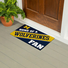 University Of Michigan, PVC Mat COLOR, Home of a Fan, Collegiate