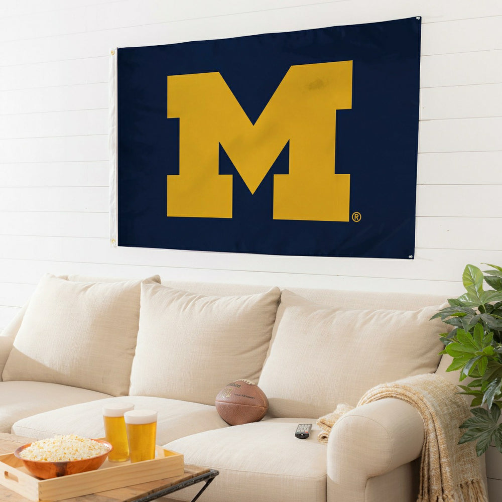 University of Michigan Single Sided Flag w/ 2 Grommets, 3'x5', Collegiate, Home