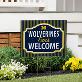 University Of Michigan Coroplast Yard Sign, "Fans Welcome", Collegiate, Home