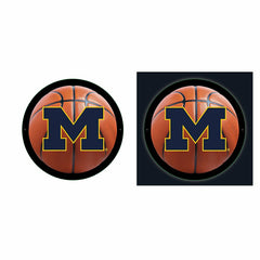University Of Michigan College Basketball Small Round Edgelite LED Dec, Collegiate, Home