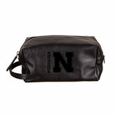 University of Nebraska, Embossed Toiletry Bag, Black, Collegiate, Home