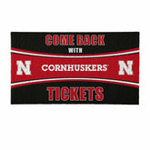 28" x 16" PVC Trapper Mat, Come Back with Tickets, University of Nebra, Collegiate