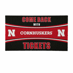 28" x 16" PVC Trapper Mat, Come Back with Tickets, University of Nebra, Collegiate