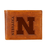 University of Nebraska, Embossed 100% Genuine Tumbled Leather Passcase, Collegiate, Home