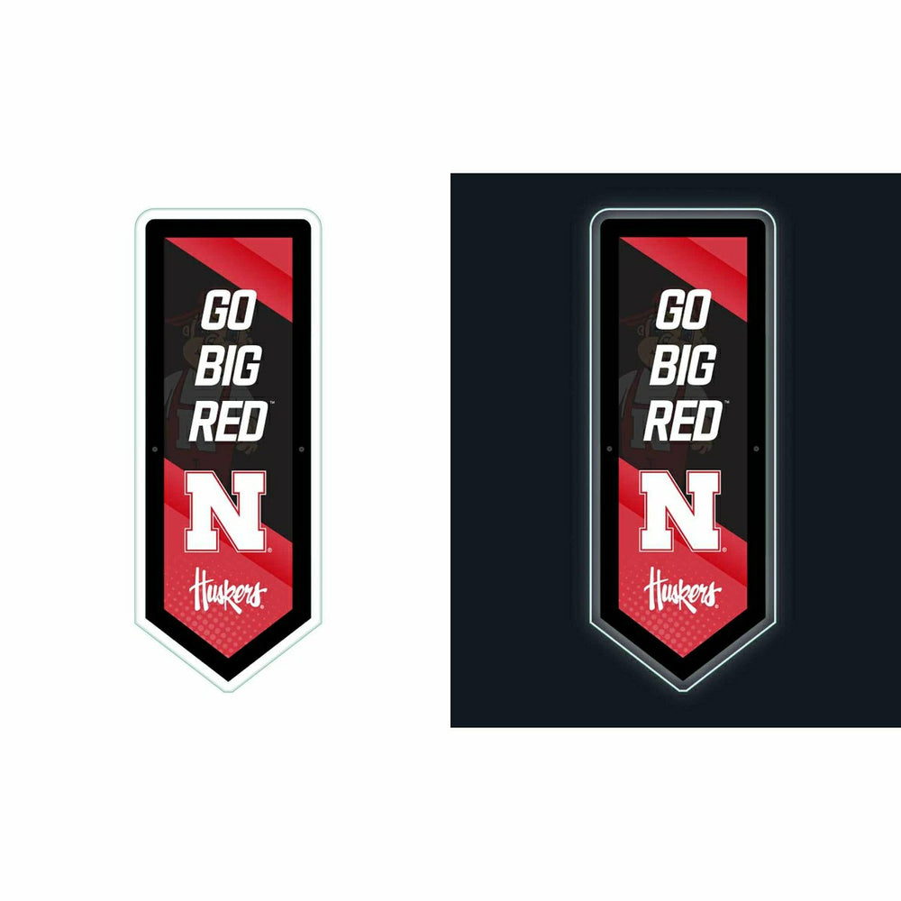 LED Wall Decor, Pennant, University of Nebraska, Collegiate, Home