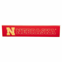 University of Nebraska Engraved Wood Sign, 3.5" x 18", Collegiate, Home