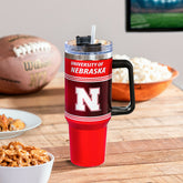 40oz Stainless Steel Canyon Cup w/ Straw, University of Nebraska, Collegiate, Home