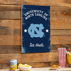 University of North Carolina Wood Wall Sign, 16x24, Collegiate, Home