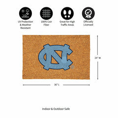 University of North Carolina Large Full Color Coir Mat, 36"x24", Collegiate